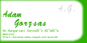 adam gorzsas business card